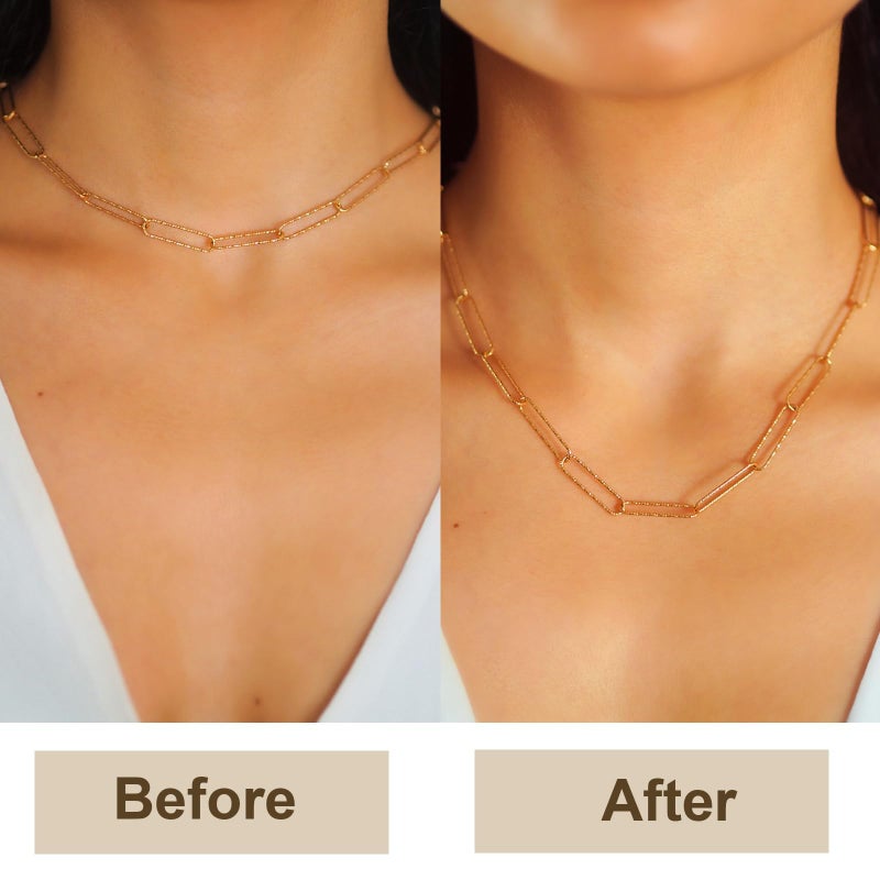 Bonison Necklace Extenders, 18k Gold Plated Chain Extenders for Necklaces, Gold Necklaces Bracelet Anklet Extender for Women Jewelry Making, 3 Piece Set, 2", 4", 6" - Image 5