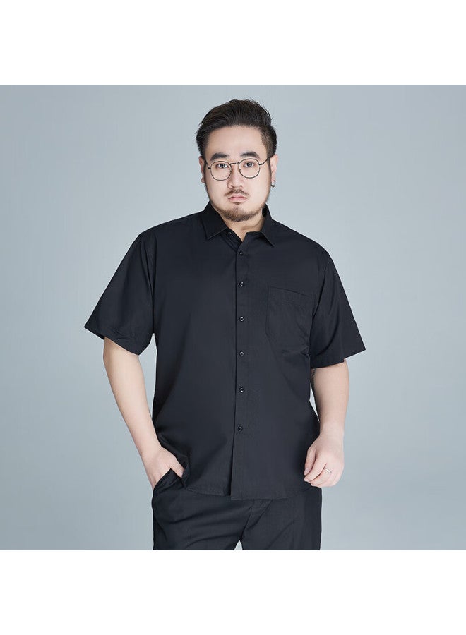 Ayoupang Plus Size Short Sleeve Shirt Men's Business Loose Solid Color Fat Workwear Summer Plus Size Wrinkle-free Formal Shirt - Image 4