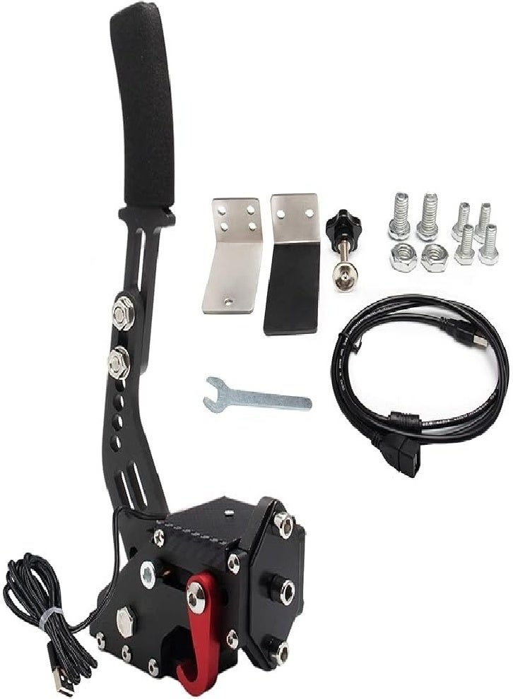 Generic Upgraded 64-bit 2-in-1 USB game handbrake for racing games, for simulation racing games, with contactless Hall sensor  - Image 1