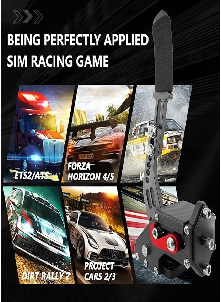 Generic Upgraded 64-bit 2-in-1 USB game handbrake for racing games, for simulation racing games, with contactless Hall sensor  - Image 2