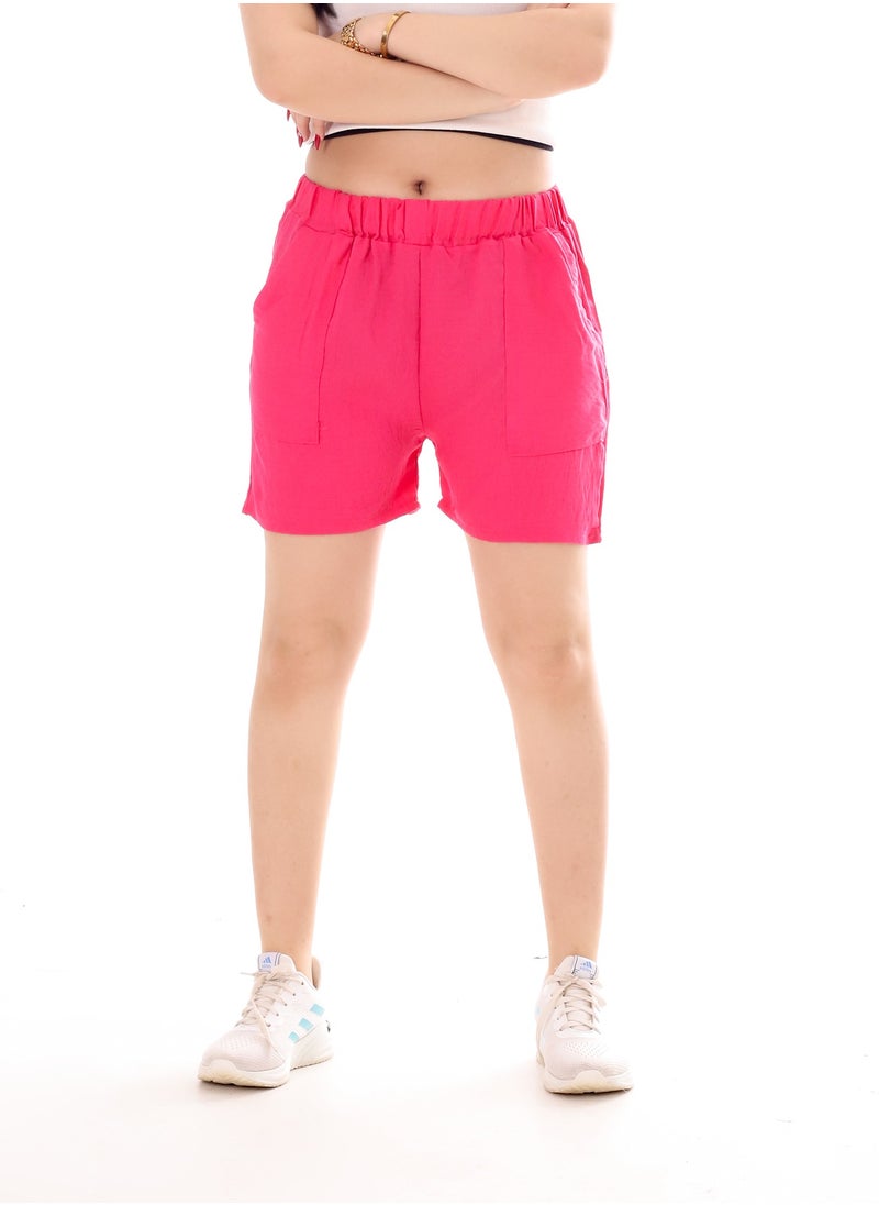 Plain women's shorts with 2 pockets - pzsku/Z702D9F71B654F1B2C321Z/45/_/1740853037/36a40cda-85a7-4058-a16b-25a4a424bdf0