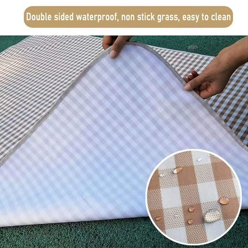 Lchkrep Picnic Blanket Beach Blankets 80"x60" Large Sandproof Waterproof Camping Portable Travel Blanket Play Mat for Outdoor Indoor Family Beach Park Grass,Hiking, Music Festival - Image 5