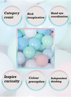 Soft Ball |[Multi-Colour Plastic Ocean Balls for Kids |Safe & Durable Play Balls | Ideal for Pools, Indoor/Outdoor |[INon-Toxic & BPA-Free |Set of 100 |Light Colours | Gift item | Baby toy (Set of 100) - pzsku/Z702DA4DC7AE0E6F80570Z/45/1741045130/1aced86b-067f-4c41-81a4-a5441dc7b22c