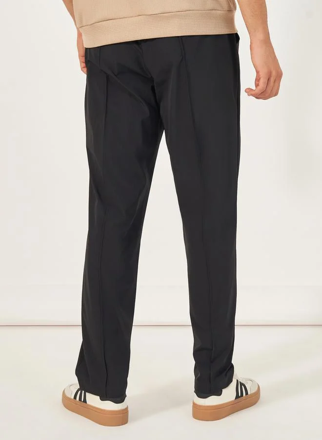 Styli Pintuck Detail Slim Fit Smart Trousers