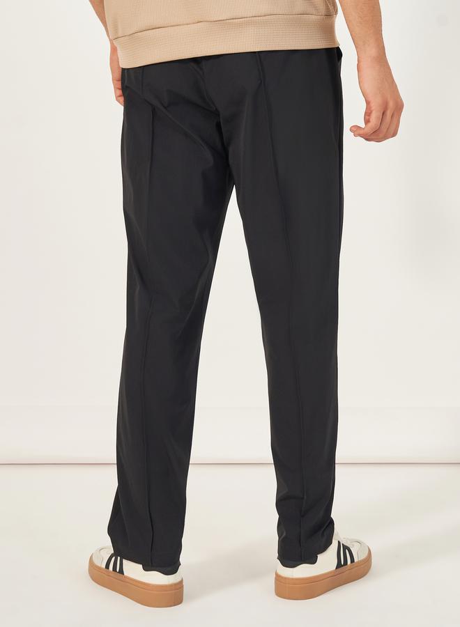 Styli Pintuck Detail Slim Fit Smart Trousers  - Image 4