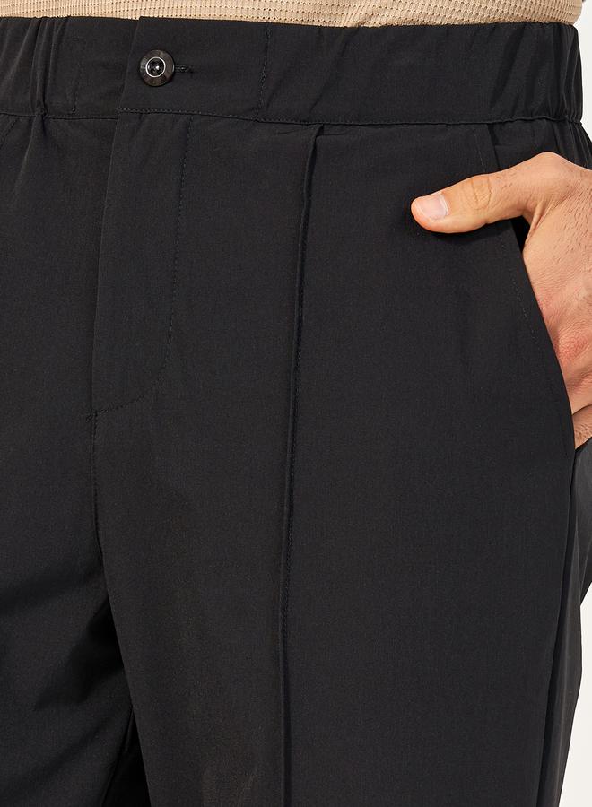 Styli Pintuck Detail Slim Fit Smart Trousers  - Image 3