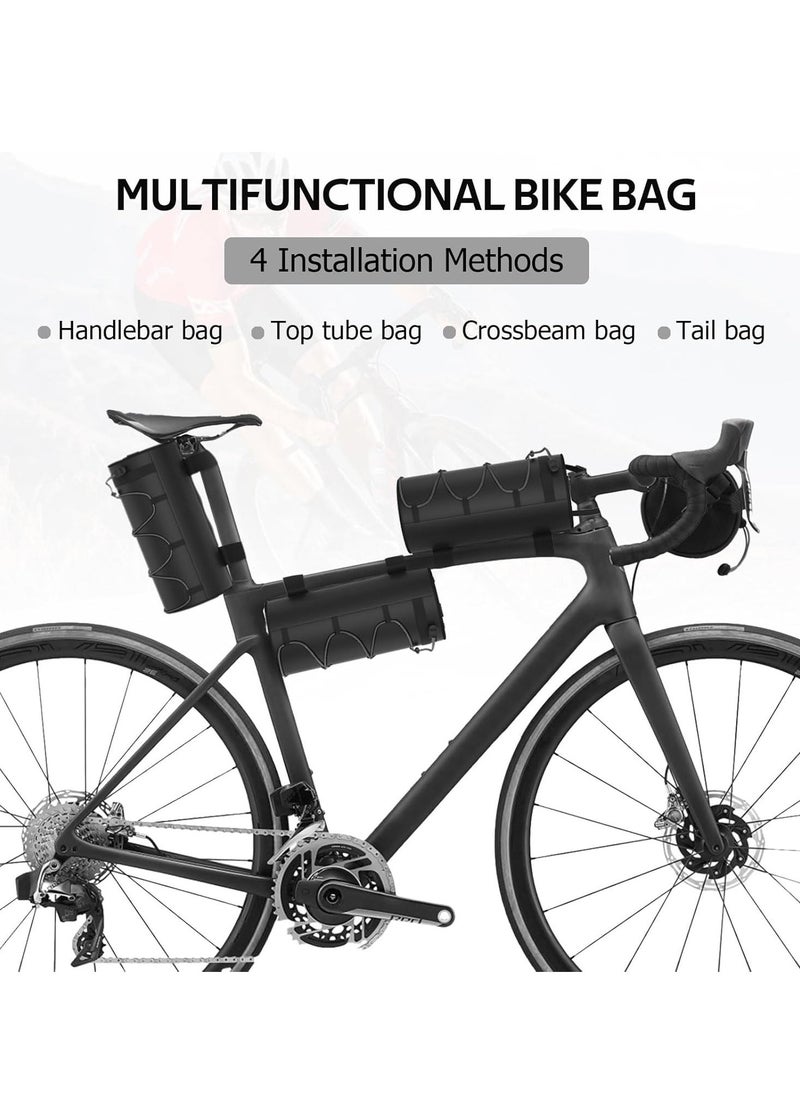 Generic - Bike Handlebar Bags for Bicycles Frame Scooter Storage With Waterproof Zipper Large Capacity Shoulder Mountain Road Accessories Cycling Travel - Image 1