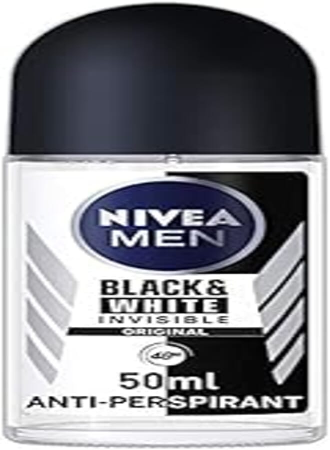 NIVEA MEN NIVEA 48h Deodorant Roll-on Roll on Invisible for Black&white Anti Perspirant 50ml