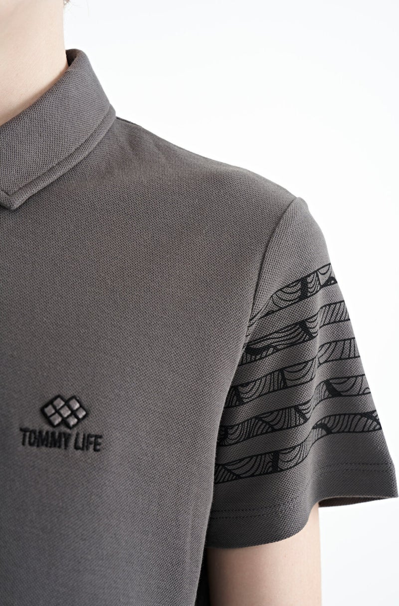 Tommy Life Dark Gray Sleeve Print Detailed Standard Pattern Polo Collar Boy's T-Shirt - 11093  - Image 5
