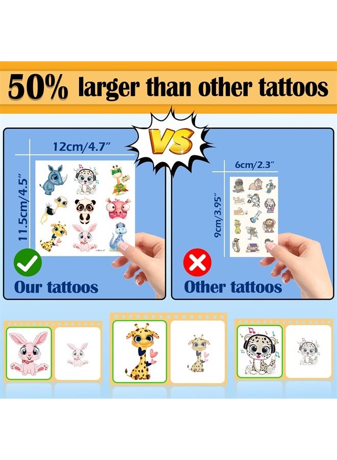 Aresvns Temporary Tattoo for Little Kids 400+ PCS,Party Supplies Gifts for Children,Colorful cute fake tattoos for boys and girls, waterproof,non-toxic and easy to remove. - Image 2