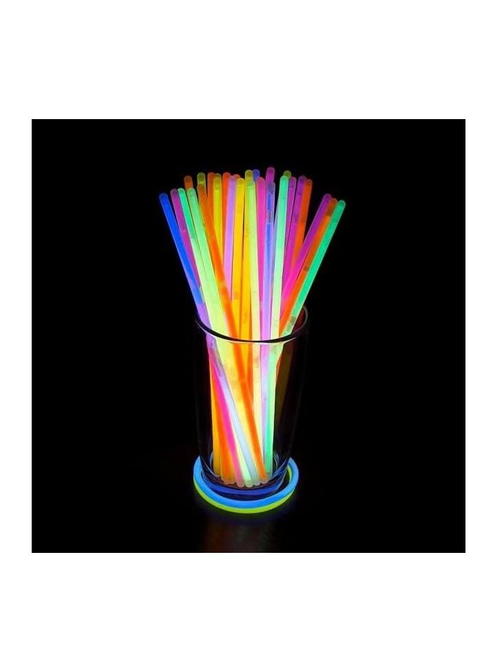 BLOOMING TIME 100-Piece Flashing Party Glow Sticks Set - Image 4