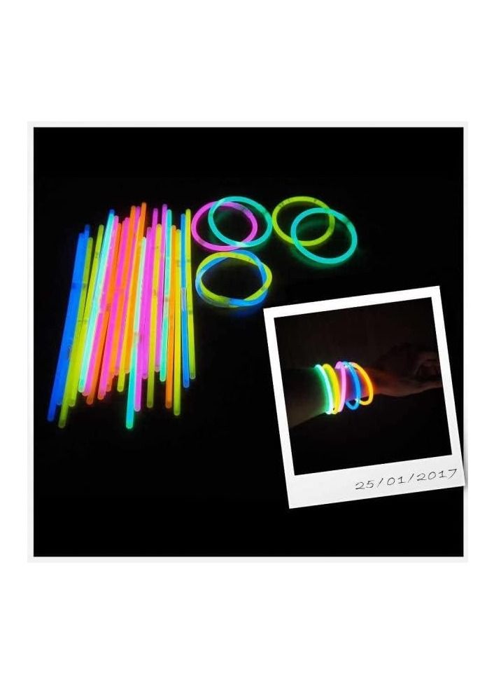 BLOOMING TIME 100-Piece Flashing Party Glow Sticks Set - Image 5