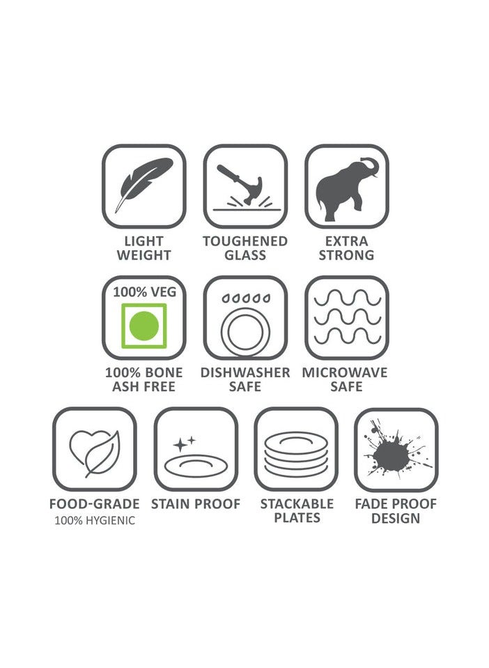 بريتيش شيف طقم عشاء أوبال وير مكون من 15 قطعة | آمن للاستخدام في الميكروويف وغسالة الأطباق | طقم عشاء جارلاند مع طبق عشاء مكون من 4 قطع، طبق جانبي مكون من 4 قطع، وعاء تقديم مكون من قطعتين، وعاء خضروات مكون من 4 قطع، ملاعق مكونة من قطعتين - أبيض - Image 5