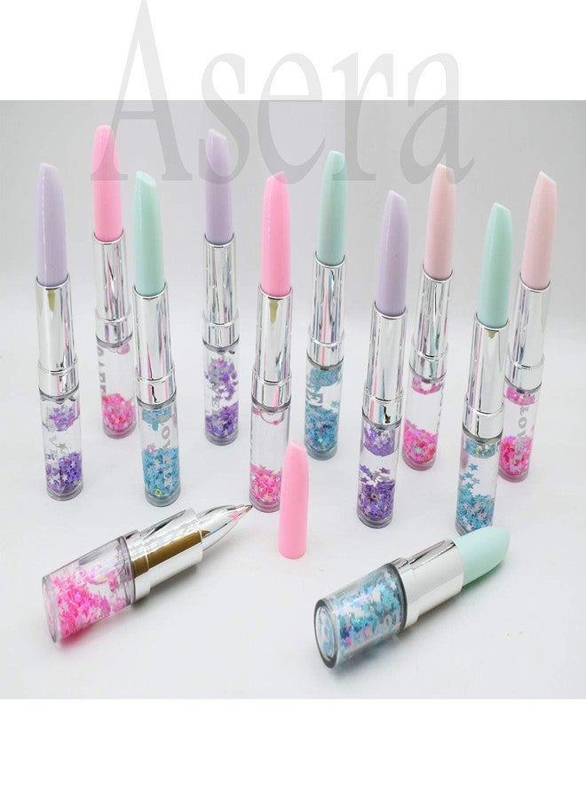 Asera Lipstick Shape Ink Gel Pen with Glitter/Sparkle for Children Gift Stationery Supplies Birthday Return Gifts for Kids Set of 6 Pcs - Image 4