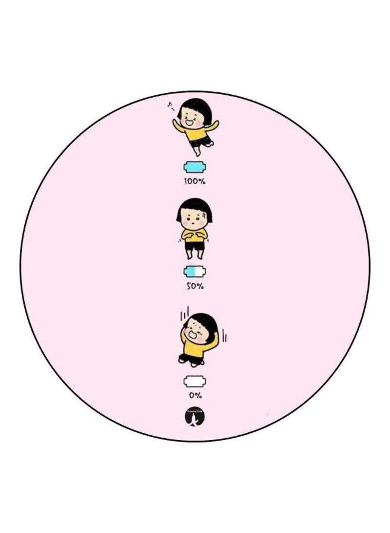 RKN Girl Printed Mouse Pad  k/Yellow/Black