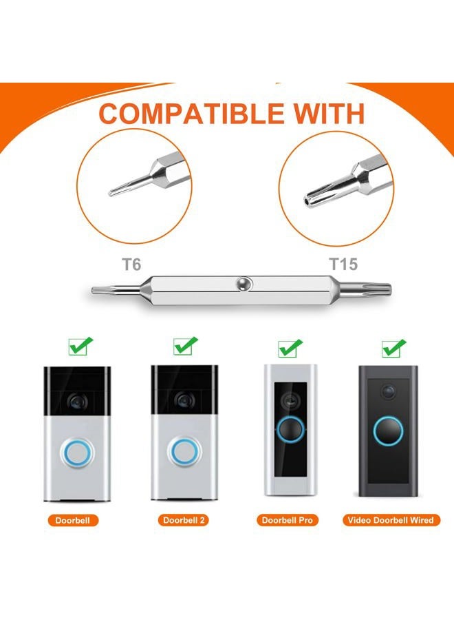 JVSEYTE Video Doorbell Screwdriver, Double-Ended T6 T15 Screw Driver Tool for Camera Video Doorbell Replacement, Battery Change, Wifi Password Reset - Image 5