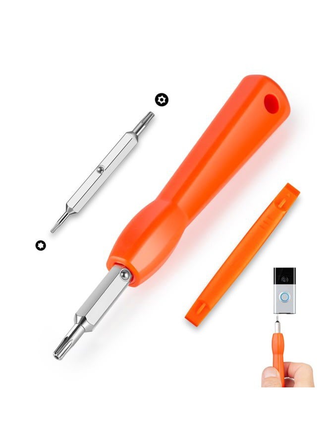 JVSEYTE Video Doorbell Screwdriver, Double-Ended T6 T15 Screw Driver Tool for Camera Video Doorbell Replacement, Battery Change, Wifi Password Reset - Image 1