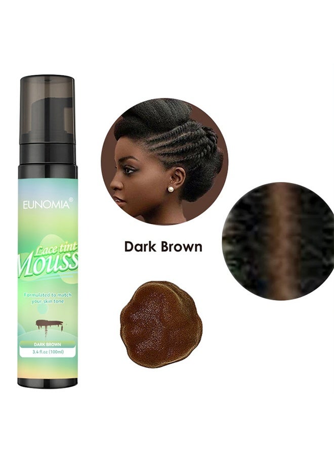 يونوميا دانتيل صبغة موس - 100 مل الدانتيل صبغة ذوبان الشعر موس ، دانتيل صبغة موس للنساء شعر مستعار شعر مستعار دانتيل شعر مستعار Toupees وقطع شعر طبيعي تشطيب لون الدانتيل ، دانتيل صبغة موس للشعر المستعار يذوب الرباط رغوة الصبغة (بني غامق) - Image 4