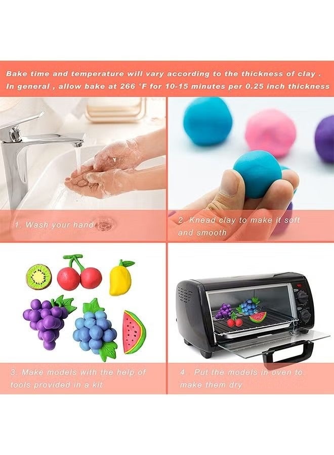 NIBEMINENT Polymer Clay for Kids, 32 Multicolor Oven Bake Modeling Clay Kit with Tools and Storage Box, Arts and Crafts Gift for Kids  - Image 2