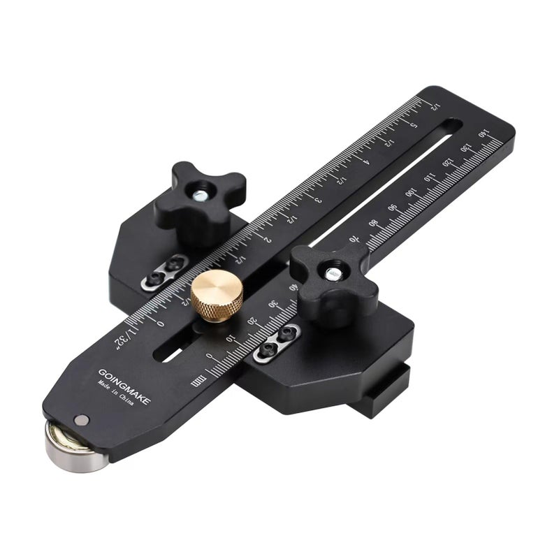 GOINGMAKE Thin Rip Jig Table Saw Jig Guide for Making Repetitive Narrow Thin Strip Cuts Woodworking Tools Fast Thin Ripping Guide for Table Saw Band Saw Router Table Fits for 3/8" x 3/4" T Slot - Image 1