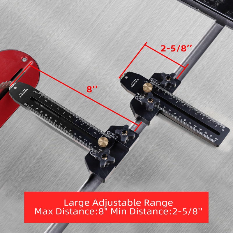 GOINGMAKE Thin Rip Jig Table Saw Jig Guide for Making Repetitive Narrow Thin Strip Cuts Woodworking Tools Fast Thin Ripping Guide for Table Saw Band Saw Router Table Fits for 3/8" x 3/4" T Slot - Image 3