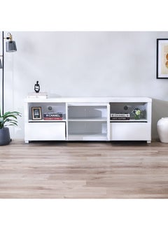DANUBE HOME Kalmal TV Cabinet For Up To 70 Inches TV Entertainment Modern Design Wall Unit Furniture Wooden TV Stand Made in Malaysia TV Unit Rack 180x40x63 cm Pearl White  - Image 5