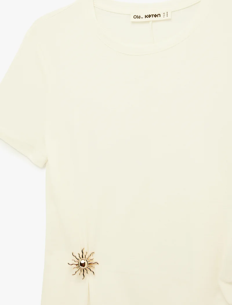 Koton  Accessory Detail Short Sleeves T-Shirt for Women | Best Price UAE