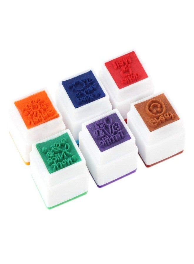 SCHUBERT New Improved Kids Stamp Set Motivation Sticker School Scrapbooking Stamp DIY Teachers Self Inking Praise Reward Stamps(No Ink pad Included) Multi - Image 3