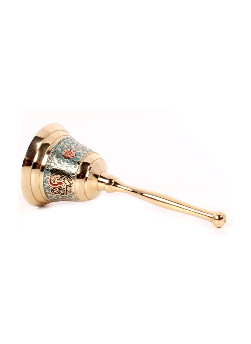 QUESERA QUESERA Premium Brass Pooja Puja Bell Ghanti, for Poojan Purpose, Spiritual Gift Item, Made of 100% Solid Brass | Pooja Praying Idol | Home Decor | Brass Decor.  - Image 2