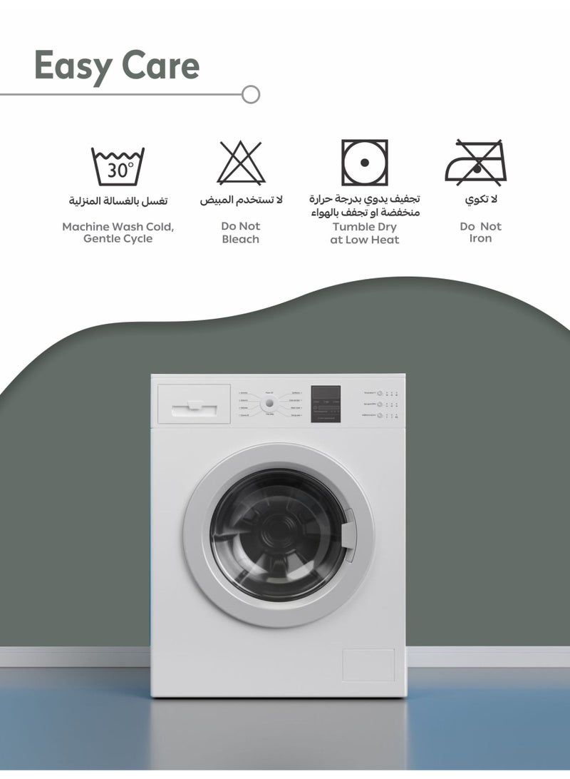 Donetella Digital Print Duvet cover Set, Queen Size Fits 150x200 cm - 4-Pcs Bed Set, ,Emirate Collection, Microfiber - 1 Duvet Cover, 1 Fitted Sheet, 1 Pillow Shams, 1 Pillowcases (Filler Not Include) - Image 5