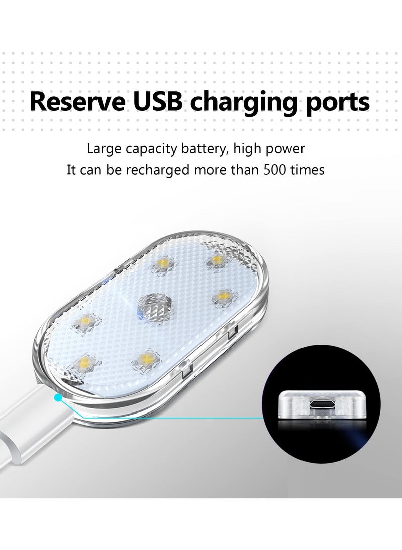 Generic - Portable Car LED Interior Lights, USB Rechargeable Touch Lights with 6 Bright Beads for Emergency Use, Compact Design - Image 1