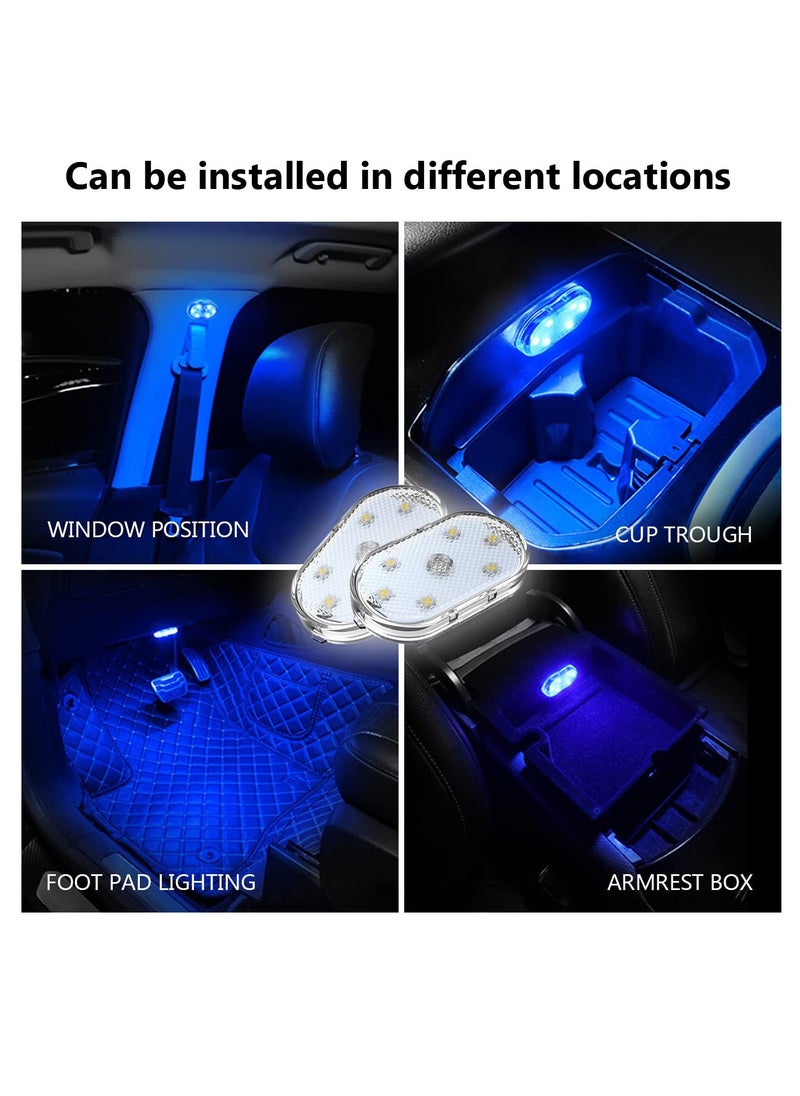 Generic - Portable Car LED Interior Lights, USB Rechargeable Touch Lights with 6 Bright Beads for Emergency Use, Compact Design - Image 1