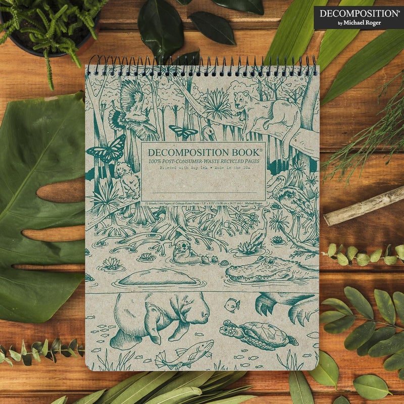 Decomposition Everglades Top Bound Spiral Notebook – 7.5 x 9.75 Journal, College Ruled Lined Pages – Left-Handed Friendly Notebooks Ideal for Students, Artists & Office Professionals – Made in USA - Image 2