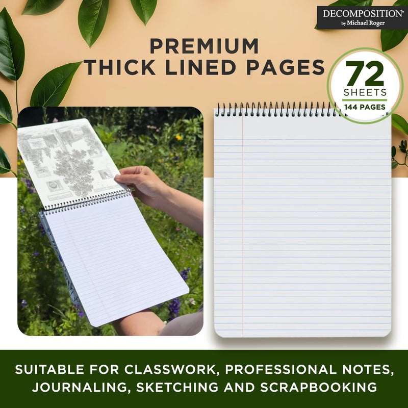 Decomposition Everglades Top Bound Spiral Notebook – 7.5 x 9.75 Journal, College Ruled Lined Pages – Left-Handed Friendly Notebooks Ideal for Students, Artists & Office Professionals – Made in USA - Image 4