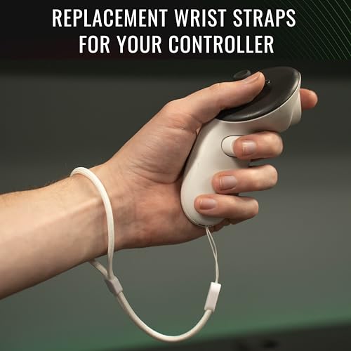 DeadEyeVR Virtual Reality 3 Wrist Straps (2 Pack) - Durable & Adjustable 3 Controller Straps for a Secure VR Standalone Gaming Experience - White Controller Straps - Image 2