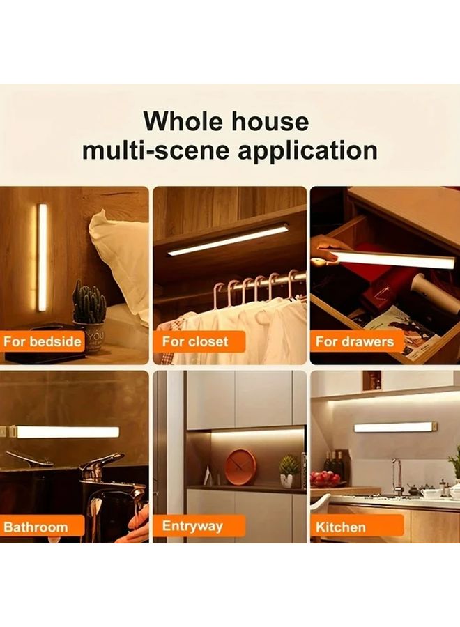 5pcs White LED Motion Sensor Cabinet Lights USB Rechargeable 20cm Wireless - Image 5
