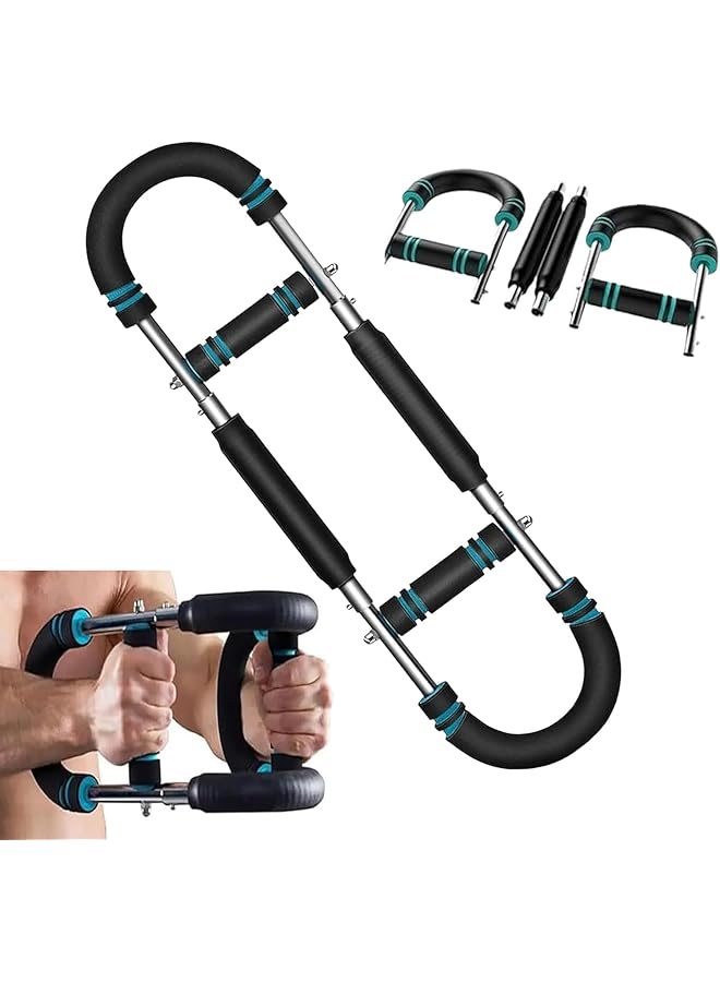S-TOP Saker Twister Arm Trainer for Men,U Shape Chest Expander,Adjustable Power Twister Bar Chest Shoulder Arm Workout Exercise Equipment,Portable Spring Resistance for Home & Gym - Image 1