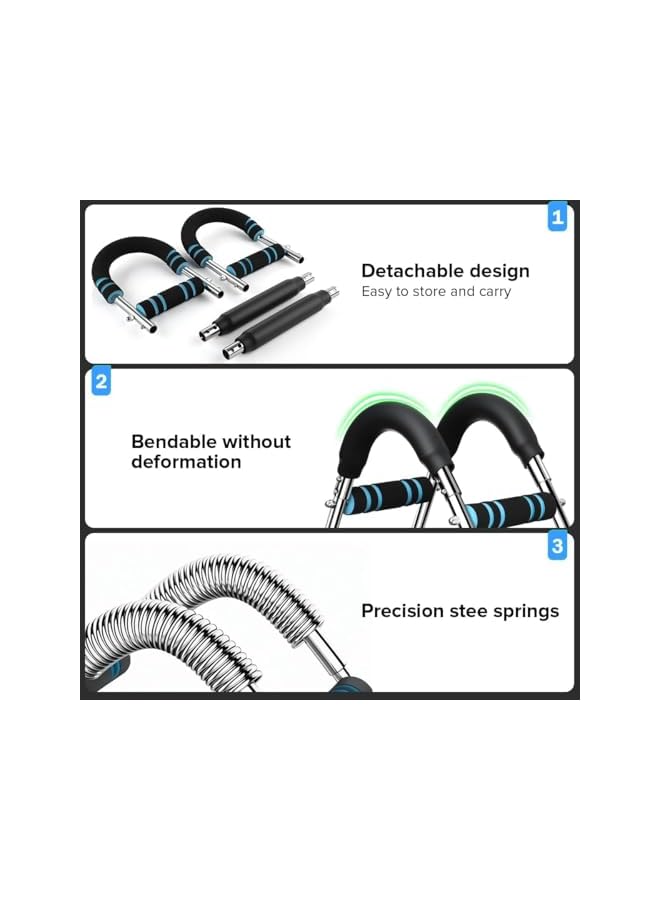 S-TOP Saker Twister Arm Trainer for Men,U Shape Chest Expander,Adjustable Power Twister Bar Chest Shoulder Arm Workout Exercise Equipment,Portable Spring Resistance for Home & Gym - Image 2