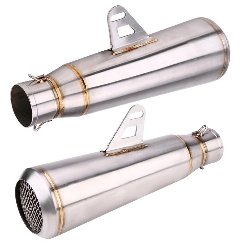 Motorcycle Exhaust Muffler Pipe: 36mm-51mm Fit Stainless Steel Construction - High Temperature Resistant Anti-Corrosion Customized Look for Most Motorcycles, ATVs and Scooters - Image 2