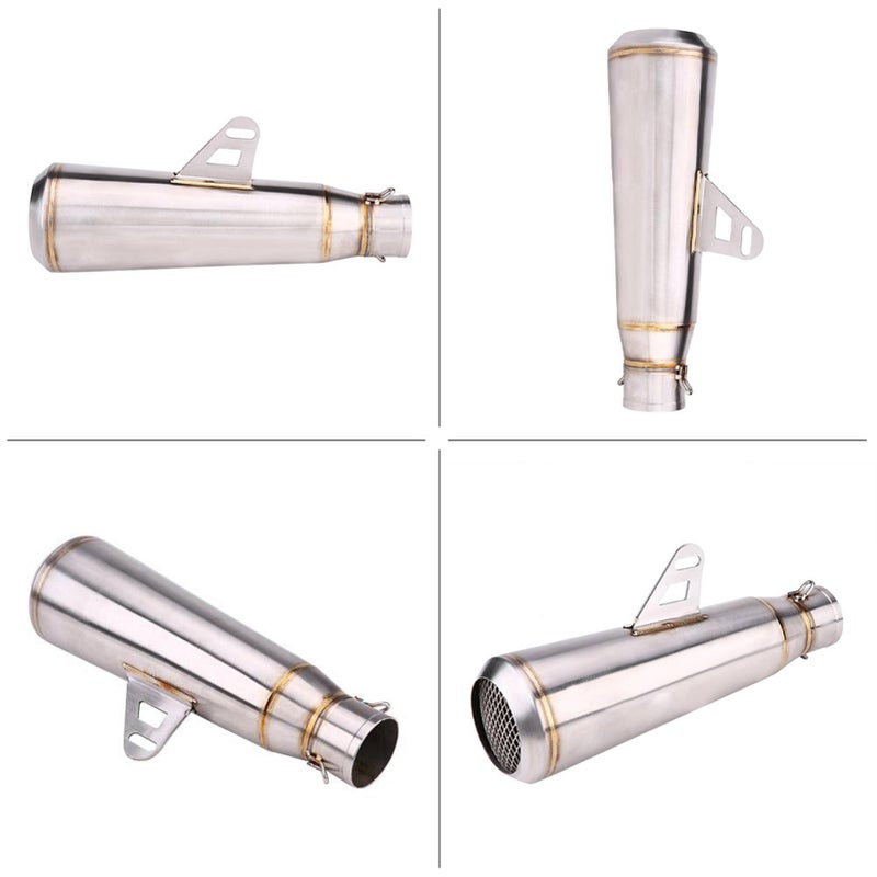 Motorcycle Exhaust Muffler Pipe: 36mm-51mm Fit Stainless Steel Construction - High Temperature Resistant Anti-Corrosion Customized Look for Most Motorcycles, ATVs and Scooters - Image 3