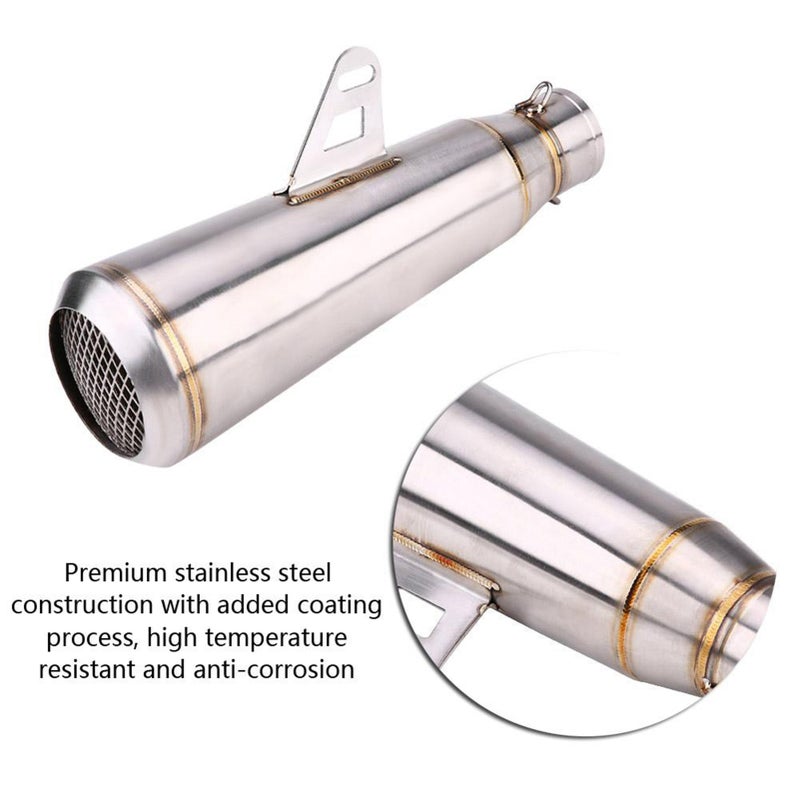 Motorcycle Exhaust Muffler Pipe: 36mm-51mm Fit Stainless Steel Construction - High Temperature Resistant Anti-Corrosion Customized Look for Most Motorcycles, ATVs and Scooters - Image 4