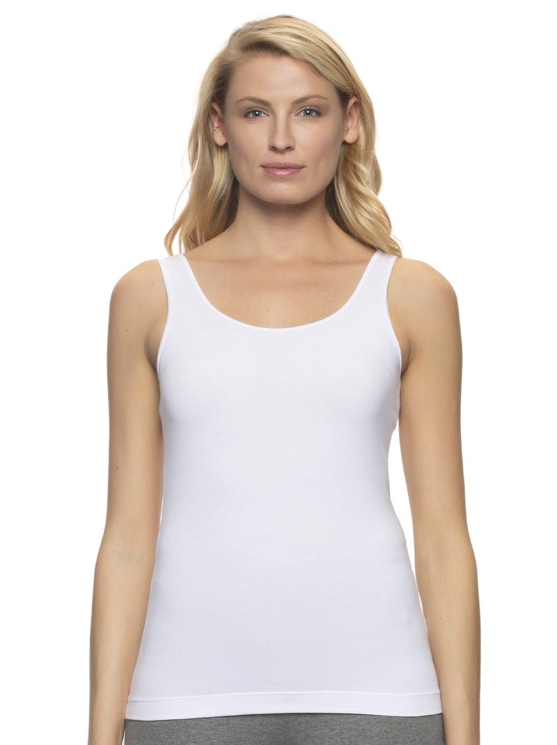 Felina Reversible Cotton Womens Tank Top | 4-Pack Heather Grey - Image 2