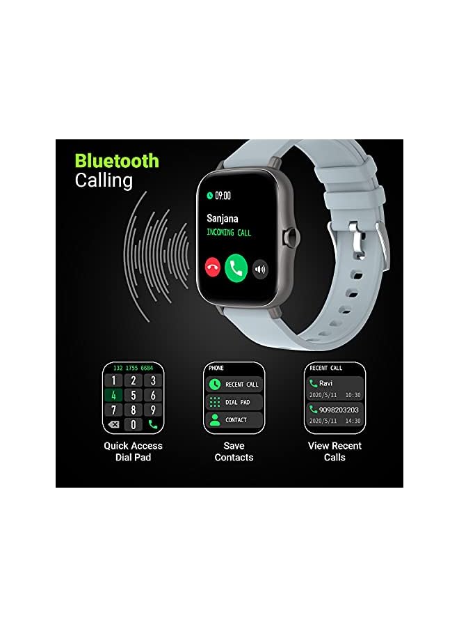 Fire-Boltt Beast Pro Bluetooth Calling 1.69” With Voice Assistance, Local Music, Voice Recorder, Spo2 Monitoring, Heart Rate Full Hd Touch Smartwatch With Tws Pairing - Grey - Image 2