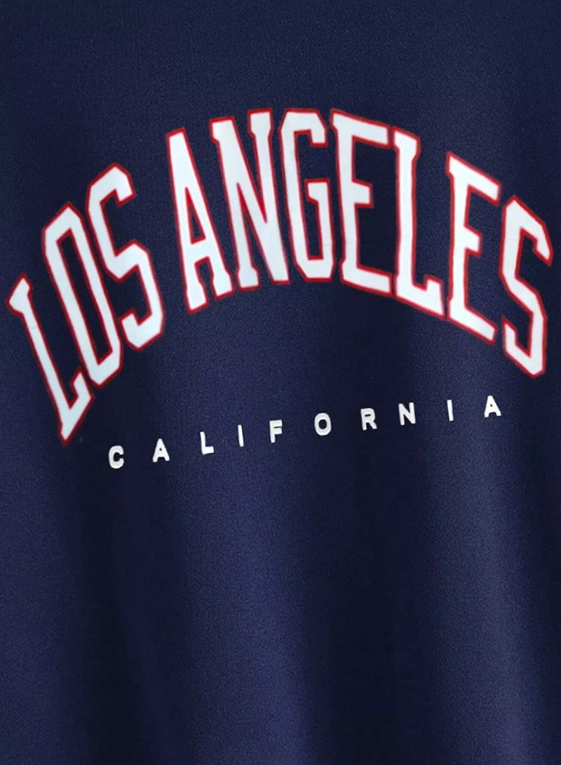 سويت شيرت مبطن حراريًا برسومات وأكتاف منسدلة - Image 4