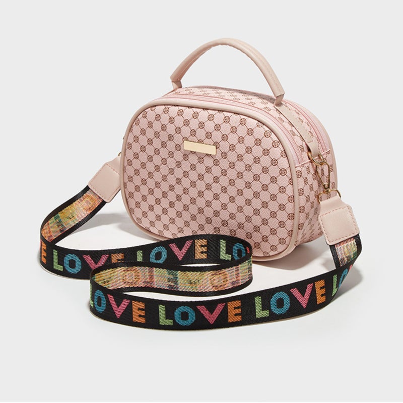 Polyurethane synthetic leather printed handbag for shoulder or crossbody use - Image 2