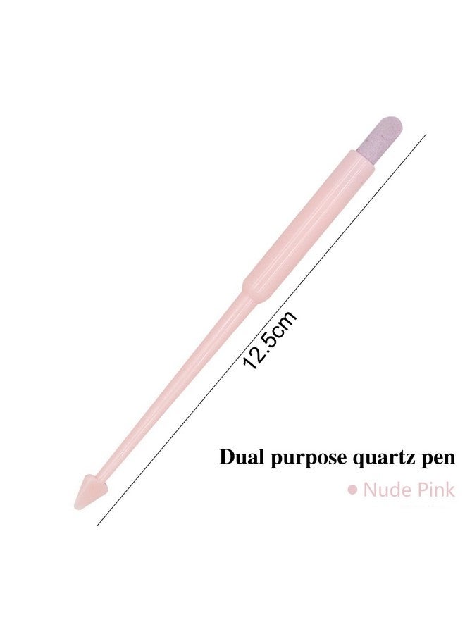 SILPECWEE 4 Pieces Pumice Stone Nail File Professional Precision Filing Cuticle Remover Cuticle Remover Nail Pusher Quartz Stone Nail Pen Manicure Stick Nail Art Tools For Salon Nails Care - Image 5