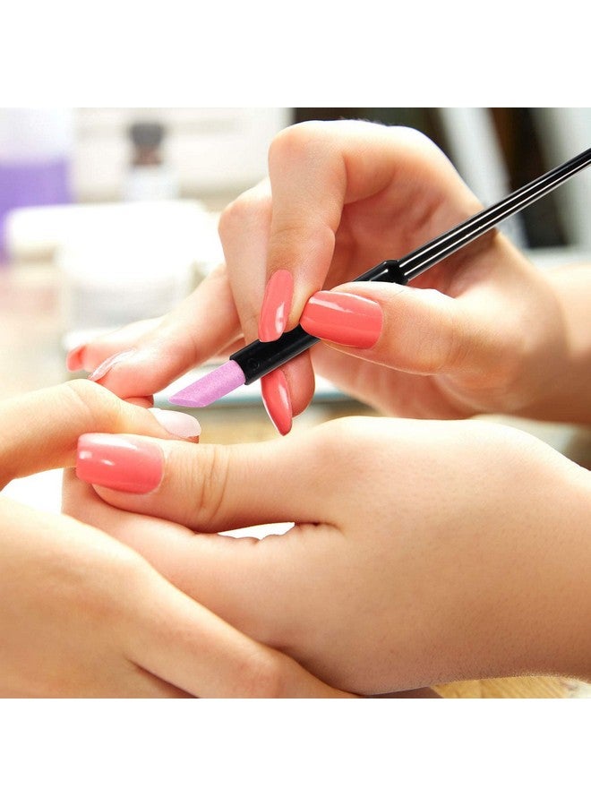 SILPECWEE 4 Pieces Pumice Stone Nail File Professional Precision Filing Cuticle Remover Cuticle Remover Nail Pusher Quartz Stone Nail Pen Manicure Stick Nail Art Tools For Salon Nails Care - Image 3