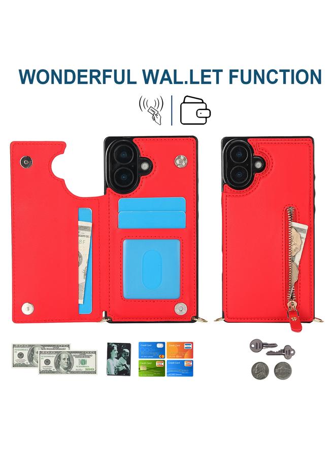 S-TOP Case For iPhone 16 Cross-body Zipper Square Phone Case - Image 4