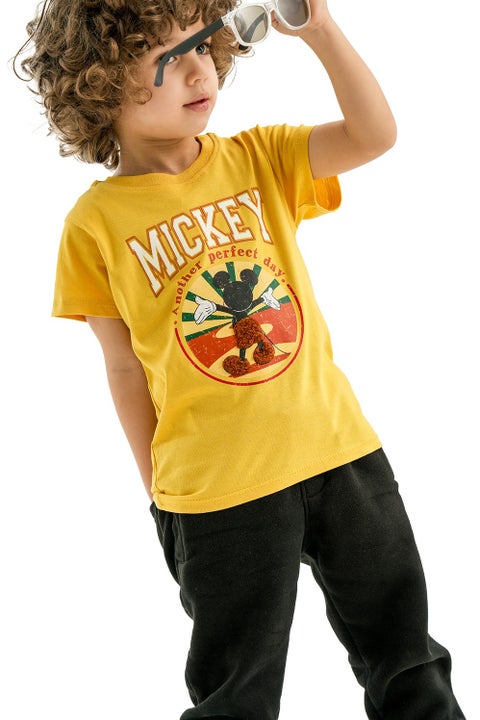 تي شيرت صيفي مطبوع ميكي