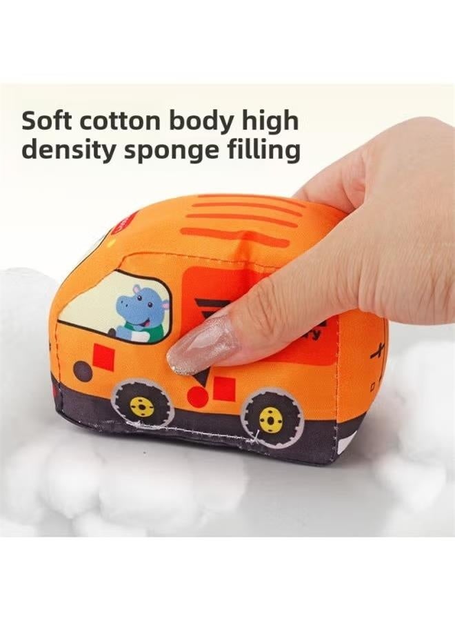 Children's toy cloth car with storage bag, animal carpet, sound paper, transportation, baby cloth car - Image 2